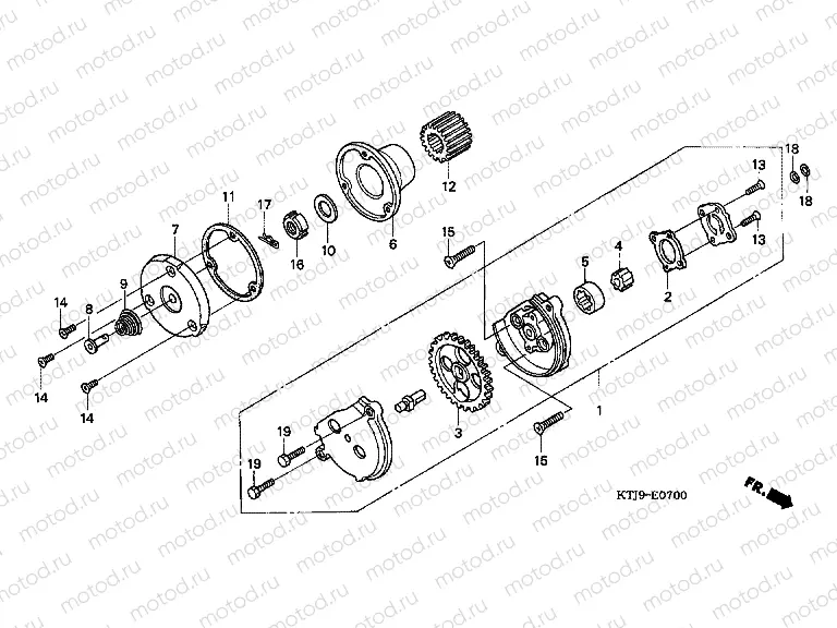 E-7 OIL PUMP (CGR125SH5,8)
