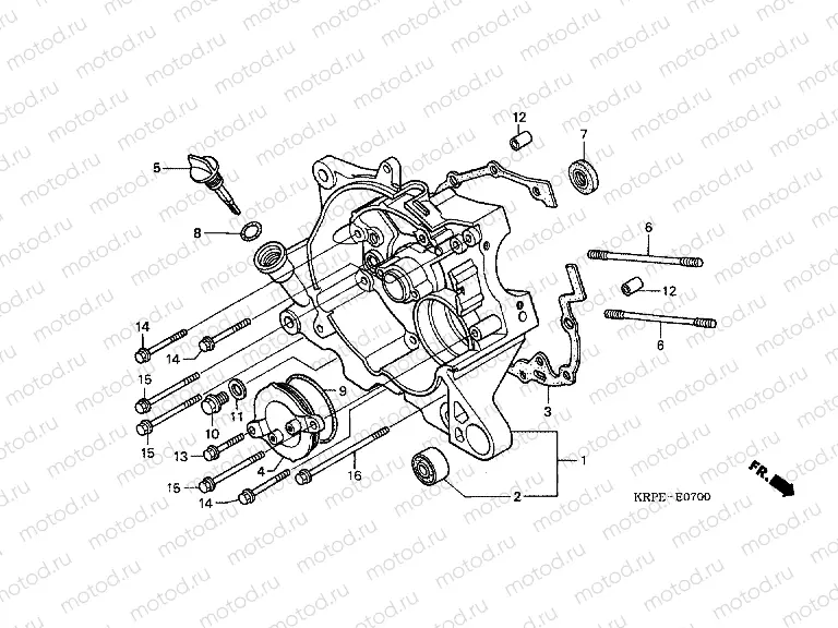 E-7 RIGHT CRANKSHAFT