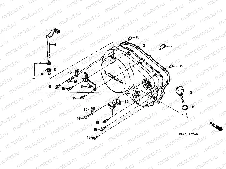 E-7 RIGHT CRANKSHAFT COVER