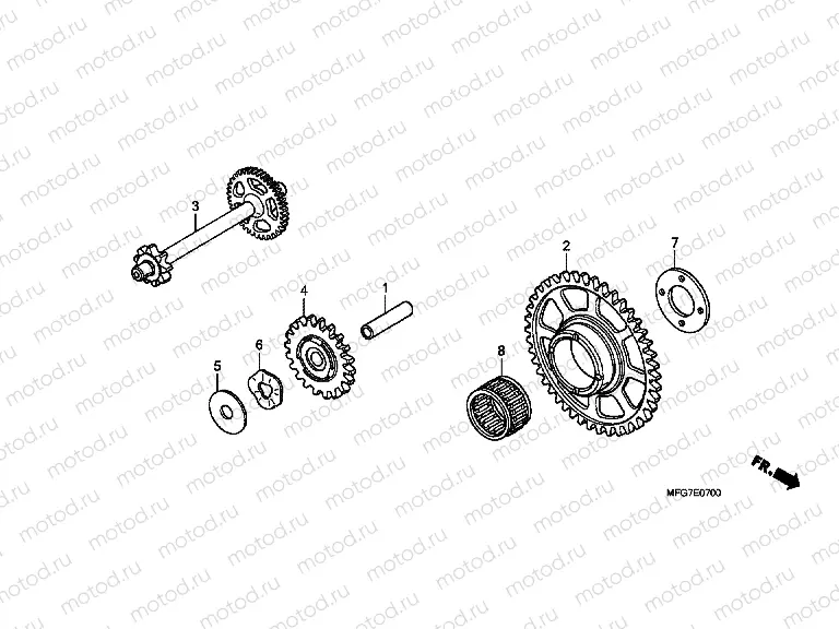 E-7 STARTING DRIVE GEAR