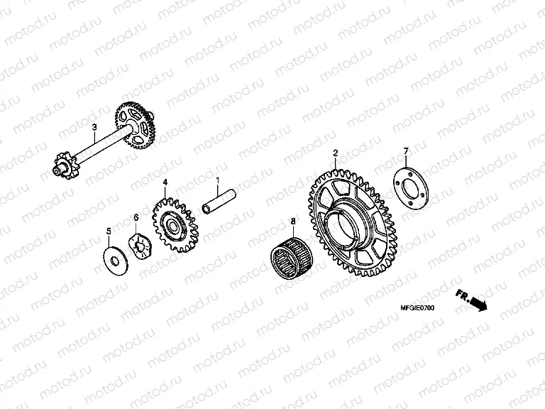 E-7 STARTING DRIVE GEAR
