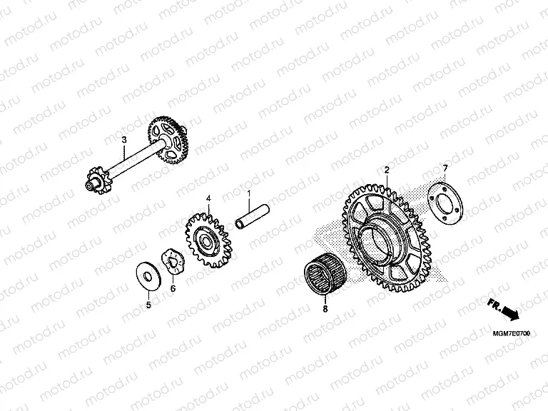 E-7 STARTING DRIVE GEAR
