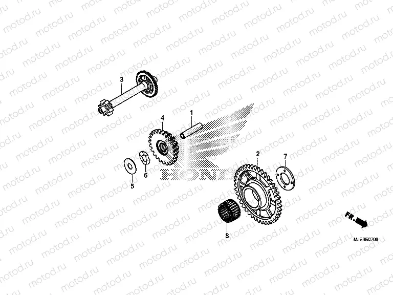 E-7 STARTING DRIVEN GEAR