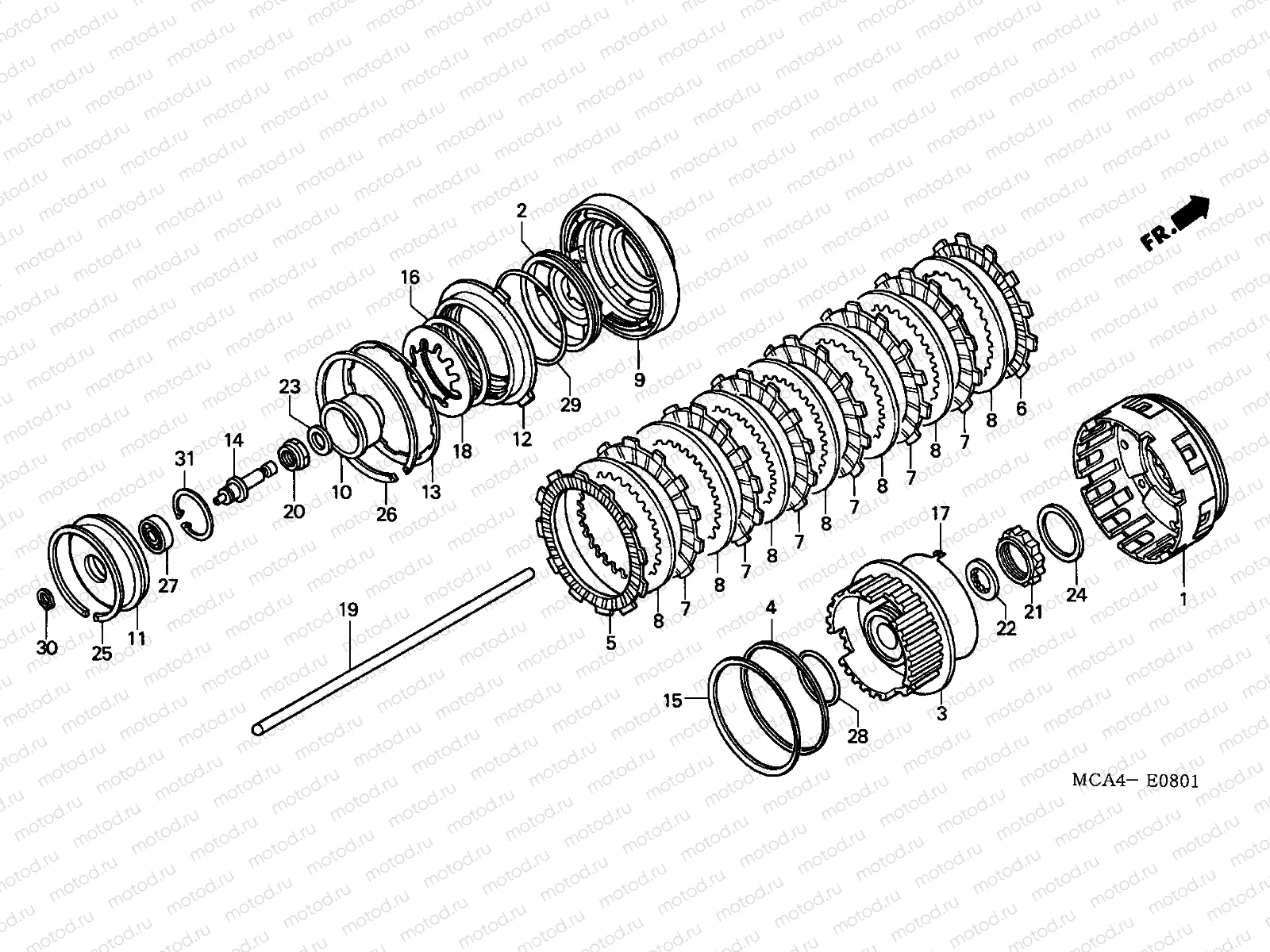 E-8-1 CLUTCH (GL1800A4 / A5) (GL18 006/7/8)