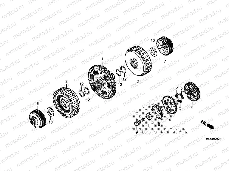 E-8-1 CLUTCH (NC750XD)