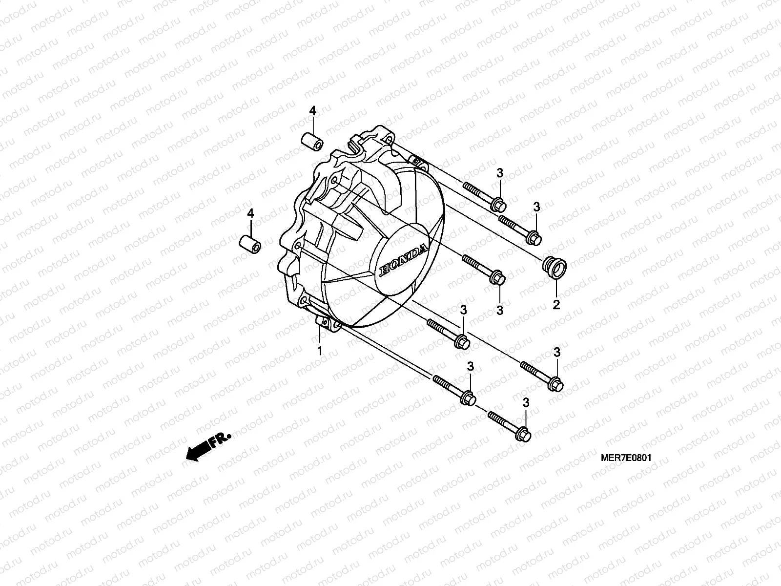 E-8-1 GENERATOR COVER (CBF600S8 / SA8 / N8 / NA8)