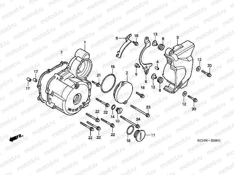 E-8-1 LEFT CRANKSHAFT COVER (2)