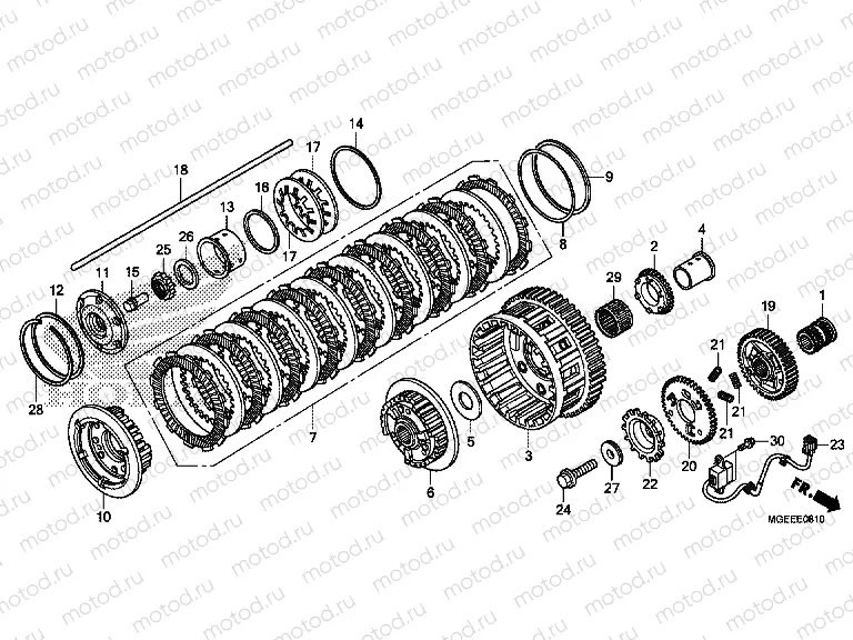 E-8-10 CLUTCH (VFR1200F)