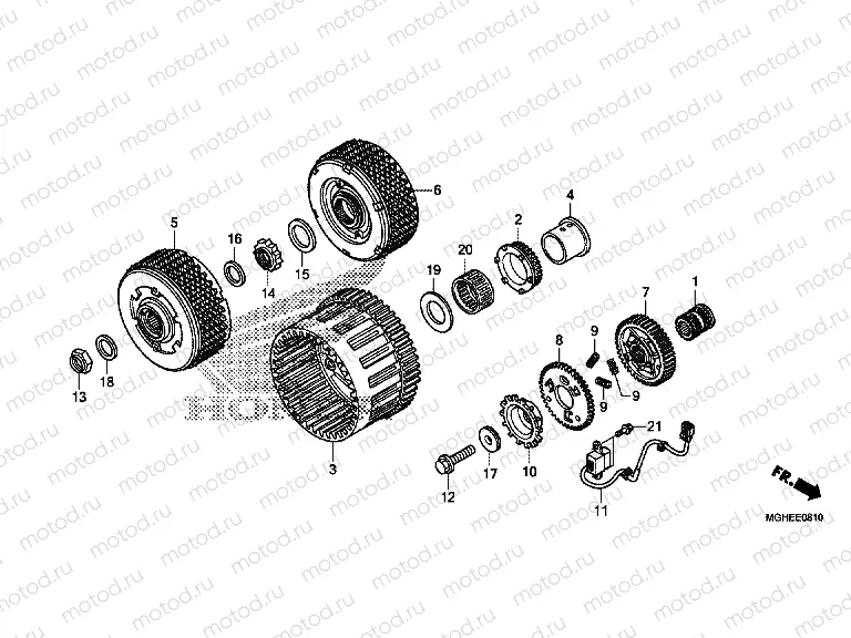 E-8-10 CLUTCH (VFR1200XD / XDA / XDL / XDS)