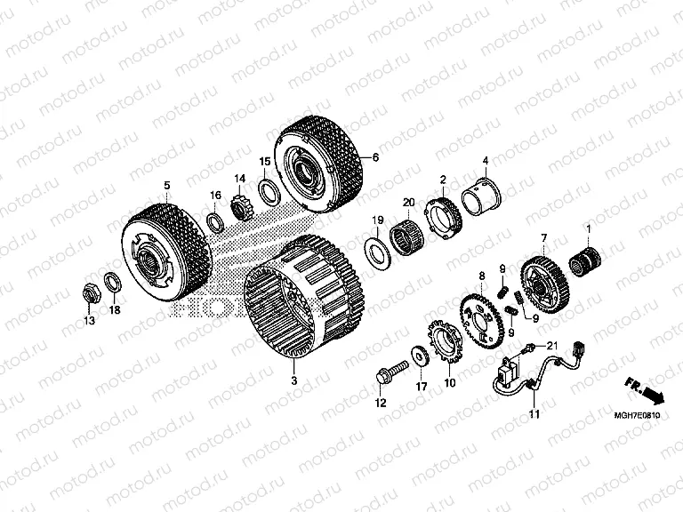 E-8-10 CLUTCH (VFR1200XD / XDA / XDL / XDS)