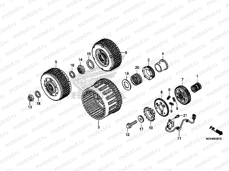 E-8-10 CLUTCH (VFR1200XD / XDA / XDS)