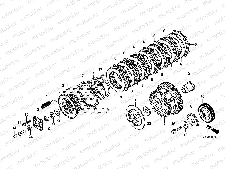 E-8 CLUTCH (NC750X / XA)