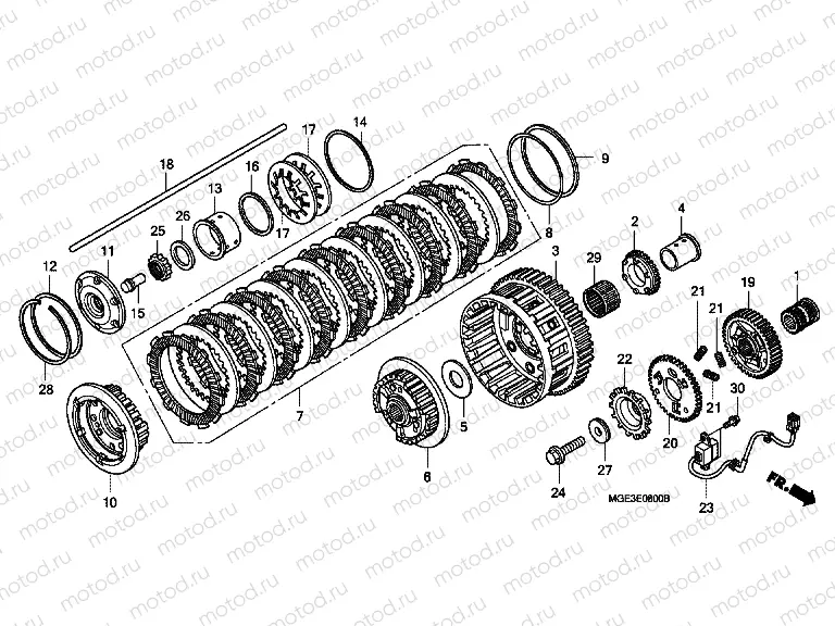 E-8 CLUTCH (VFR1200F) buy cheap online