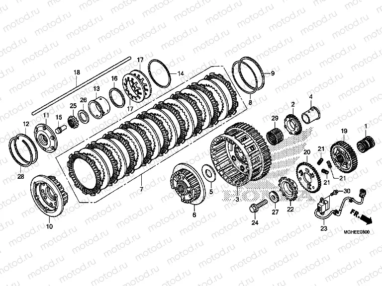 E-8 CLUTCH (VFR1200X / XA / XL)