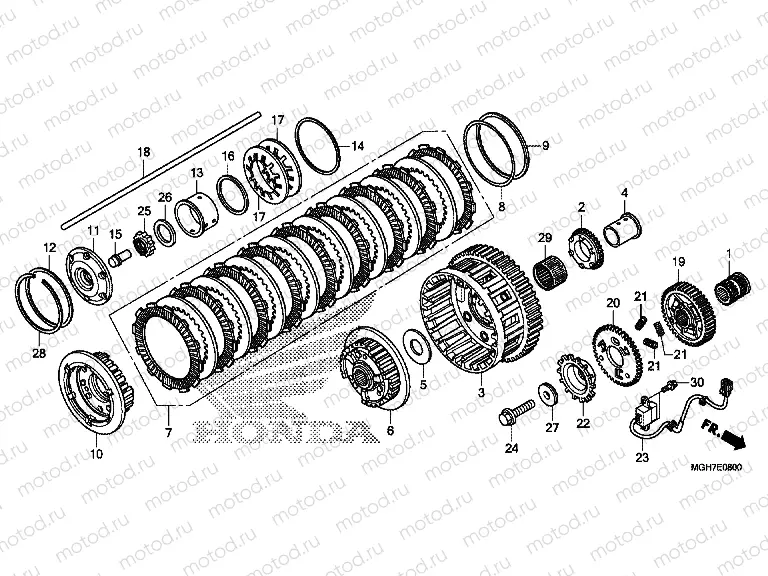 E-8 CLUTCH (VFR1200X / XA / XL)