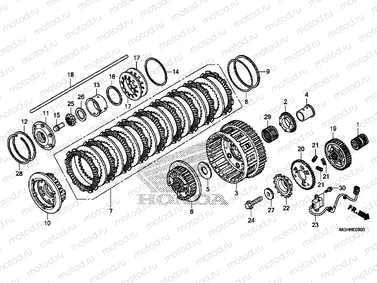 E-8 CLUTCH (VFR1200X / XA / XL)