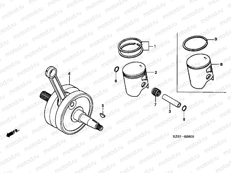 E-8 CRANKSHAFT