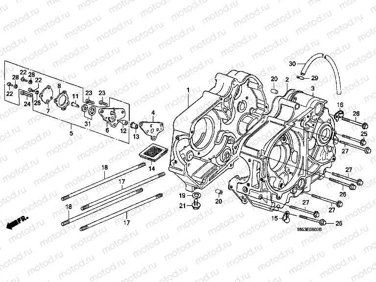 E-8 CRANKSHAFT / OIL PUMP