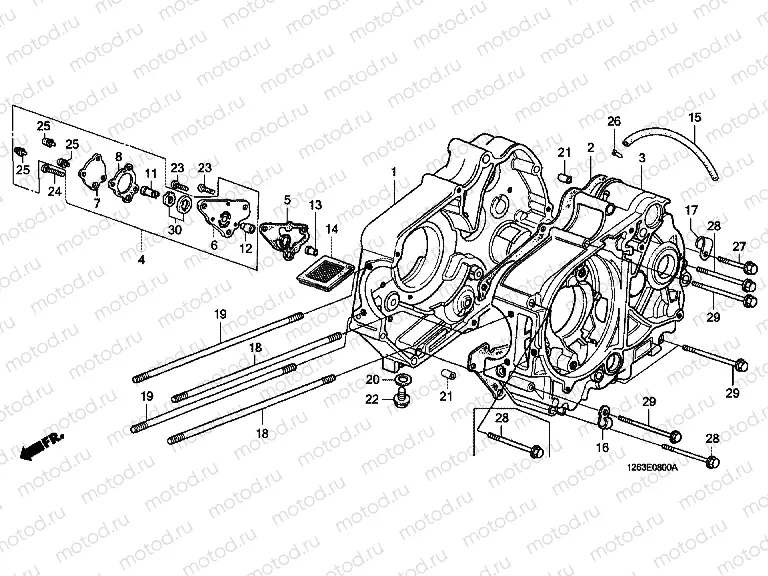 E-8 CRANKSHAFT / OIL PUMP