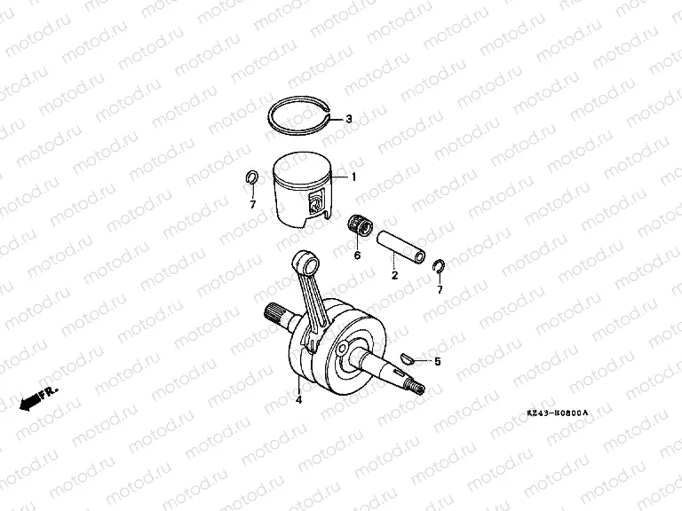 E-8 CRANKSHAFT / PISTON