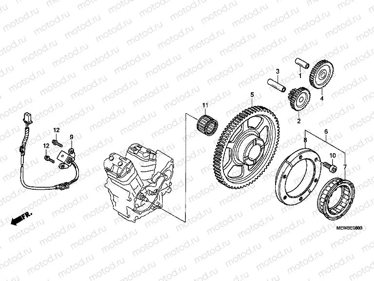 E-8 DISTRIBUTOR GENERATOR / CLUTCH START