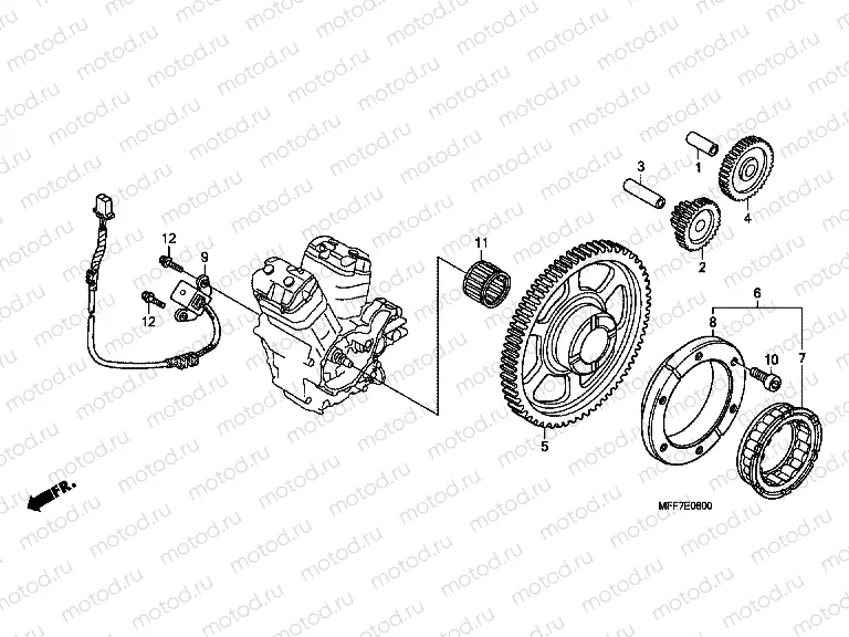 E-8 DISTRIBUTOR GENERATOR / CLUTCH START