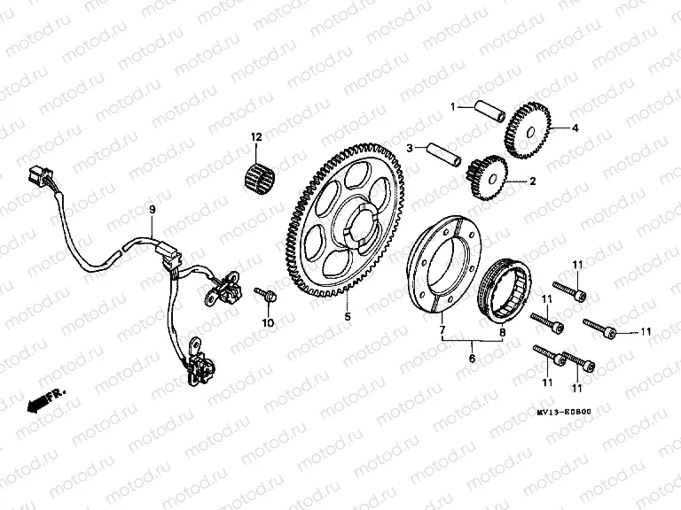 E-8 DISTRIBUTOR GENERATOR / CLUTCH START