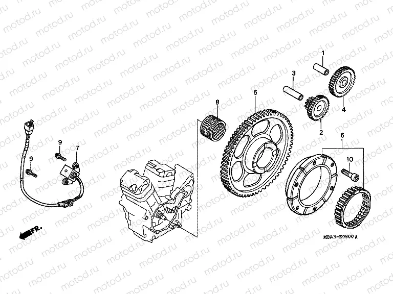 E-8 DISTRIBUTOR GENERATOR / CLUTCH START