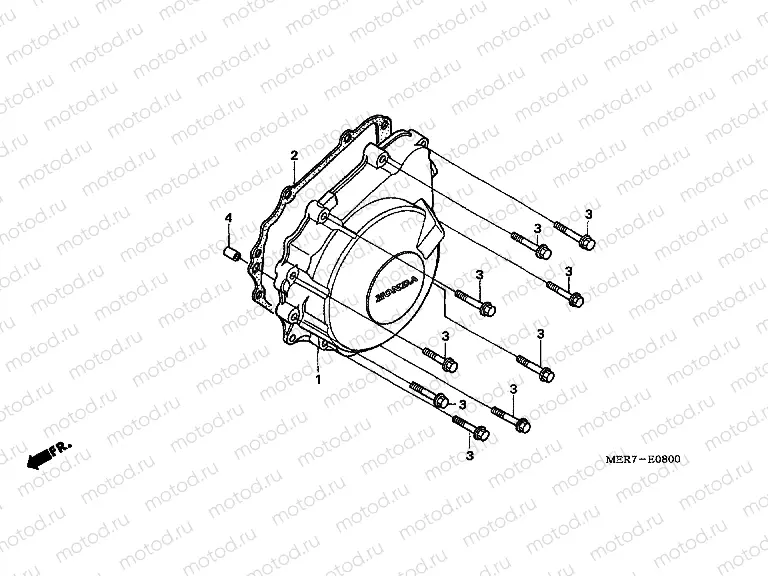 E-8 GENERATOR COVER (CBF600S6 / SA6 / N6 / NA6)