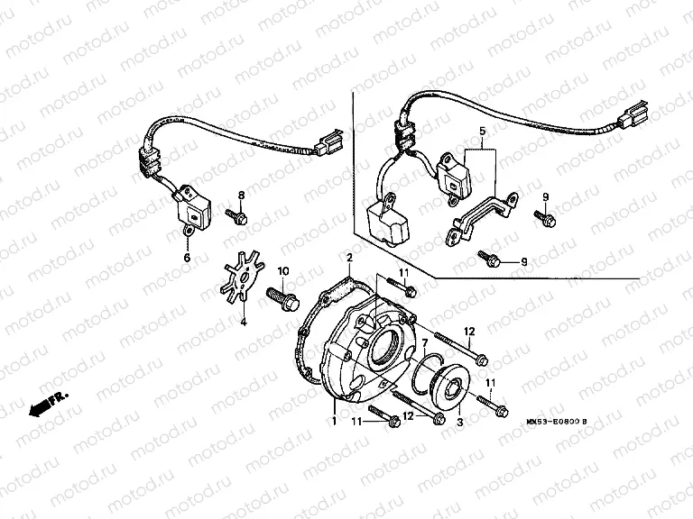 E-8 LEFT CRANKSHAFT COVER