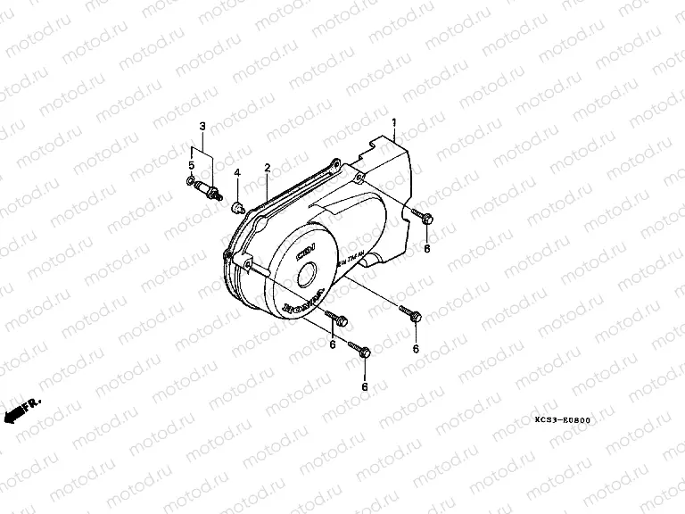 E-8 LEFT CRANKSHAFT COVER