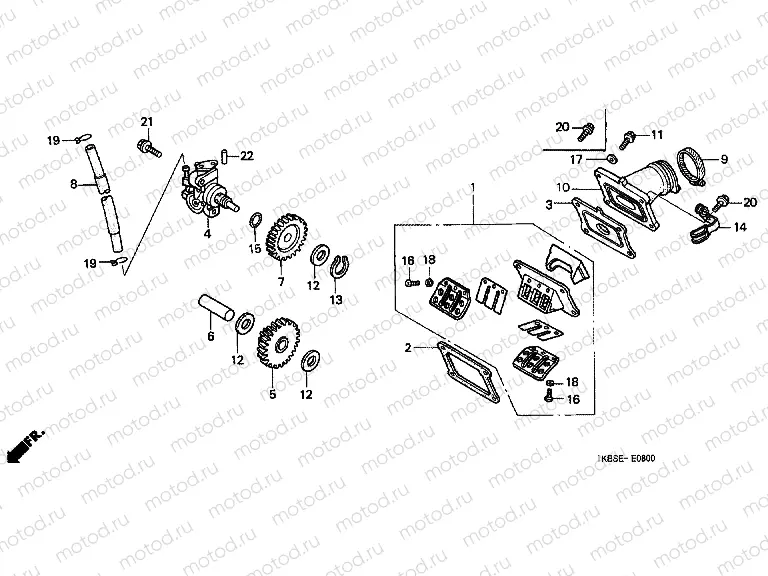 E-8 OIL PUMP / DISC SPRING VALVE