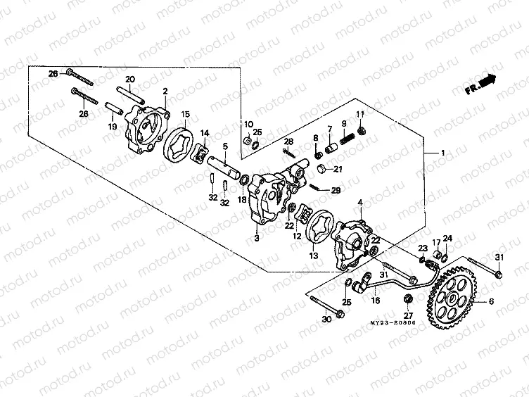 E-8 OIL PUMP (NX500N / NX650N)