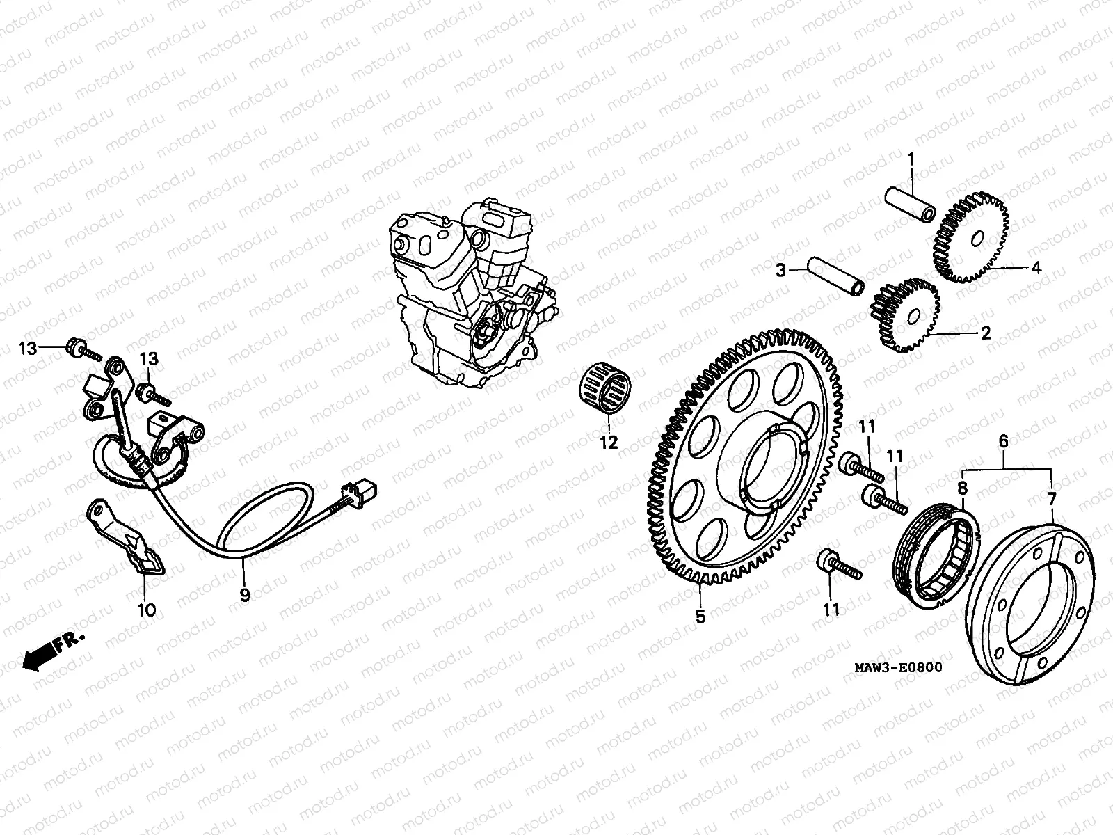 E-8 PULSE GENERATOR/ STARTING CLUTCH