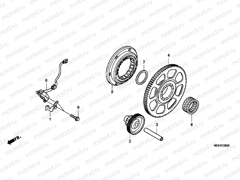 E-8 PULSE GENERATOR / STARTINGCLUTCH