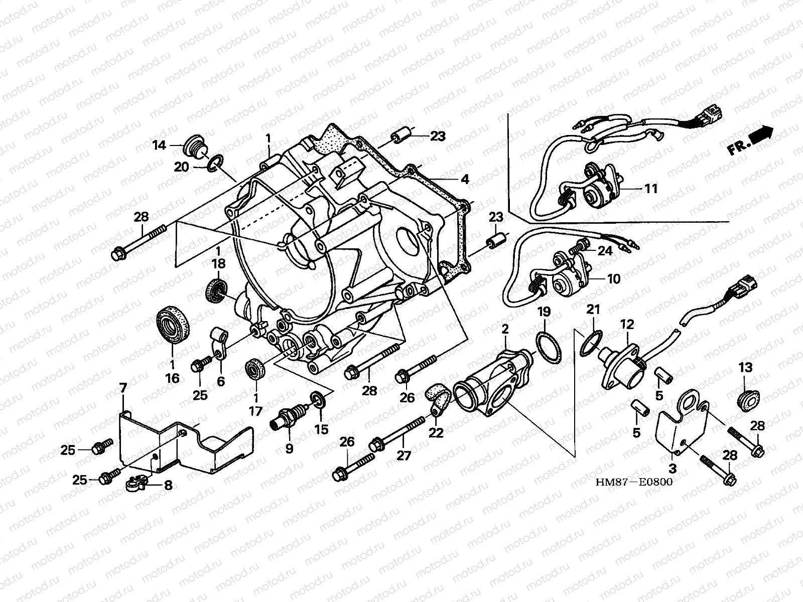 E-8 REAR CRANKCASE COVER