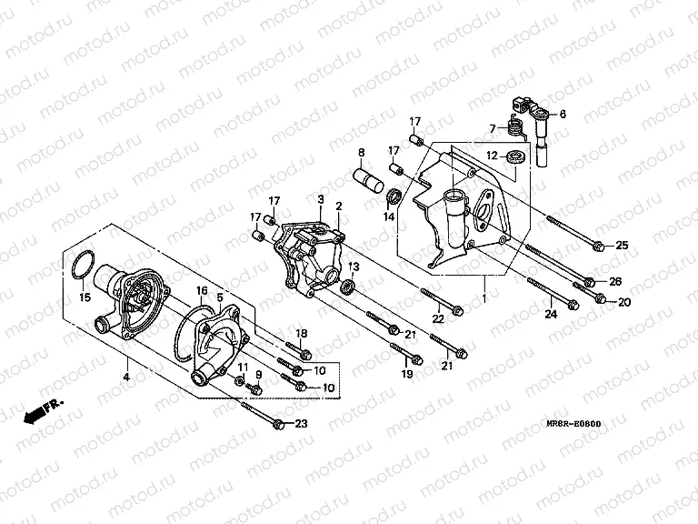 E-8 WATER PUMP / B. COVER