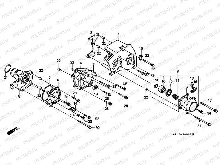 E-8 WATER PUMP (VFR750FL / FM / FN / FP)