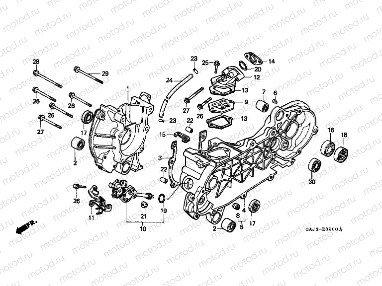 E-9 CRANKSHAFT / OIL PUMP