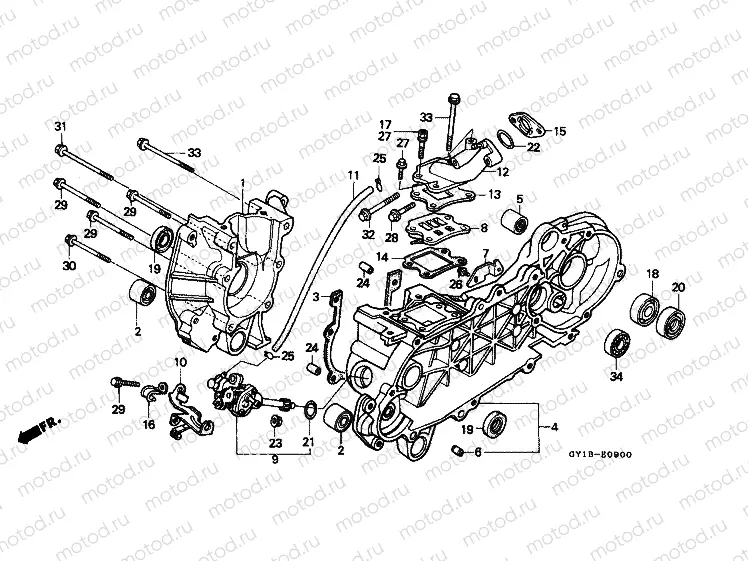 E-9 CRANKSHAFT / OIL PUMP