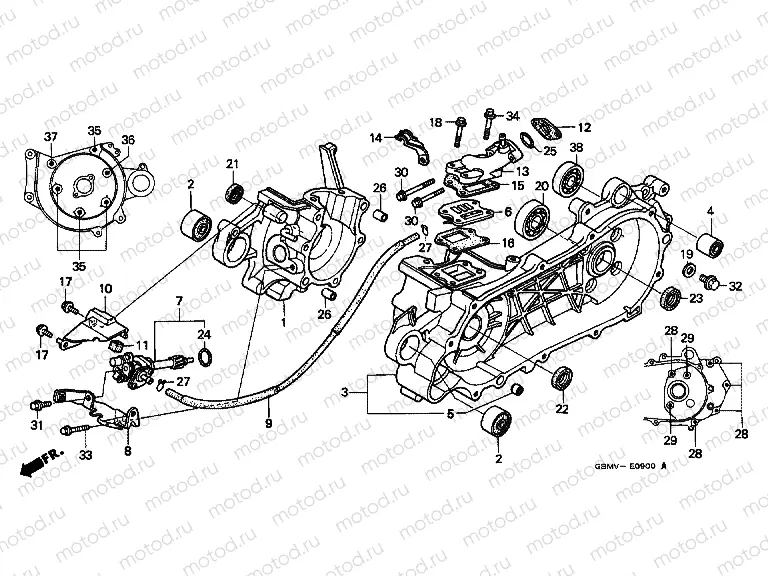 E-9 CRANKSHAFT / OIL PUMP