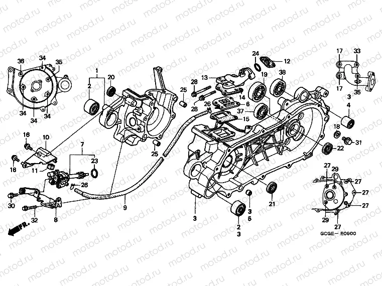 E-9 CRANKSHAFT / OIL PUMP