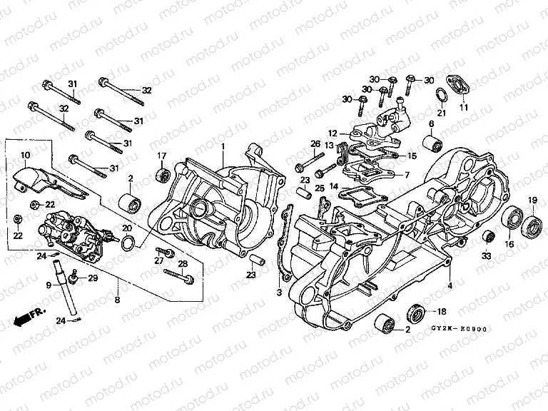 E-9 CRANKSHAFT / OIL PUMP