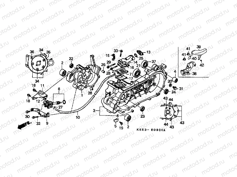 E-9 CRANKSHAFT / OIL PUMP