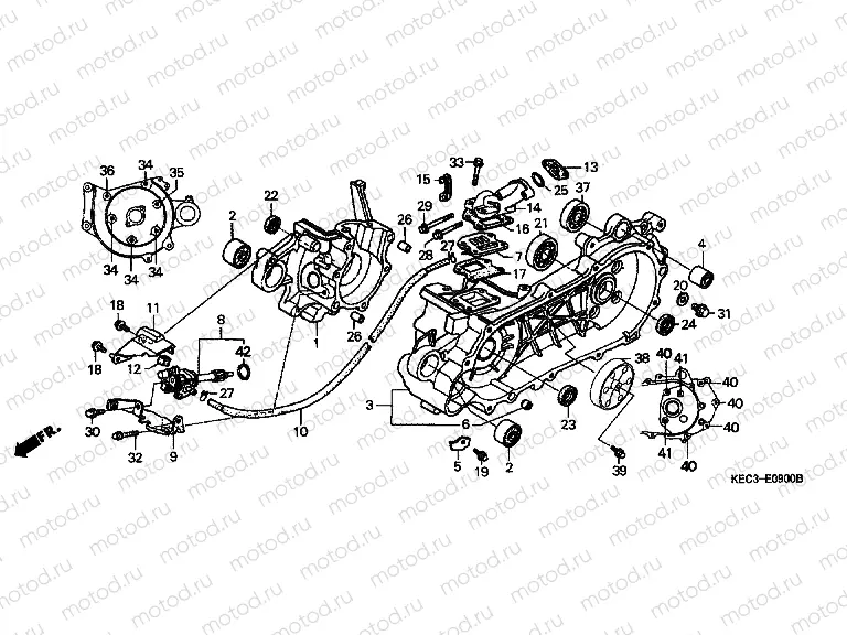 E-9 CRANKSHAFT / OIL PUMP