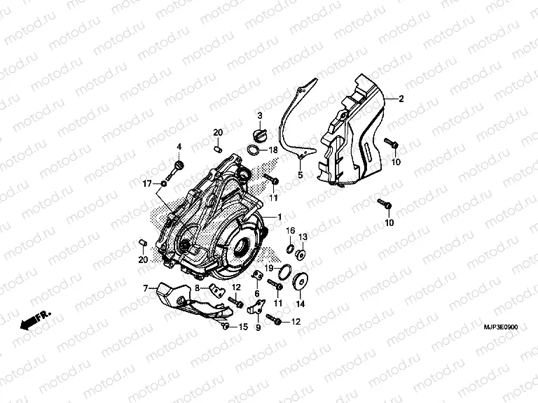 E-9 LEFT CRANKCASE COVER