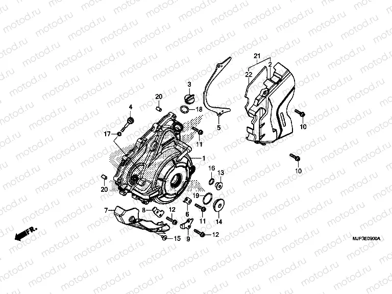 E-9 LEFT CRANKCASE COVER