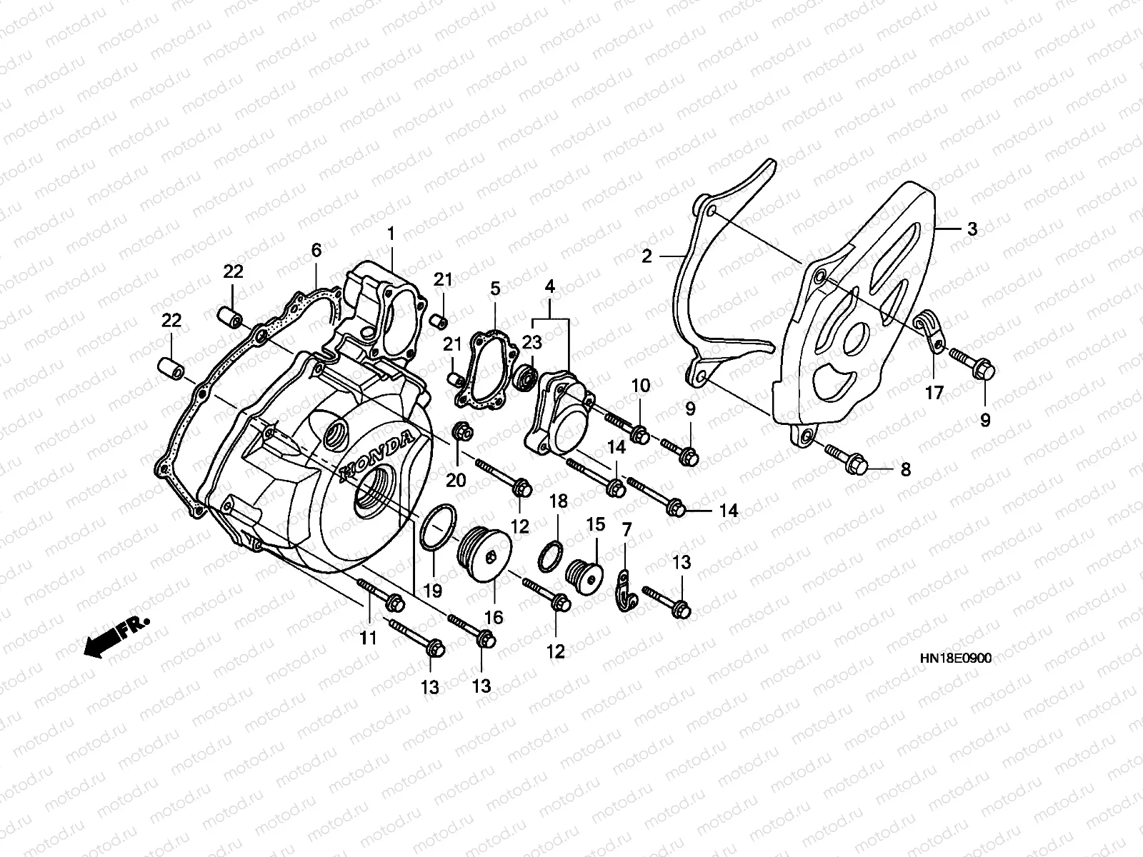 E-9 LEFT CRANKCASE COVER