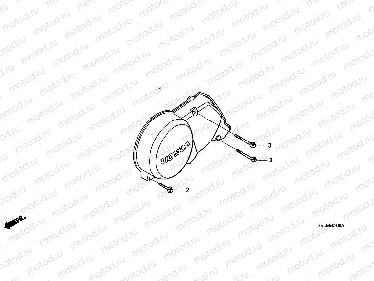 E-9 LEFT CRANKSHAFT COVER