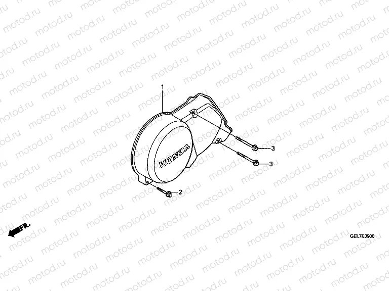 E-9 LEFT CRANKSHAFT COVER